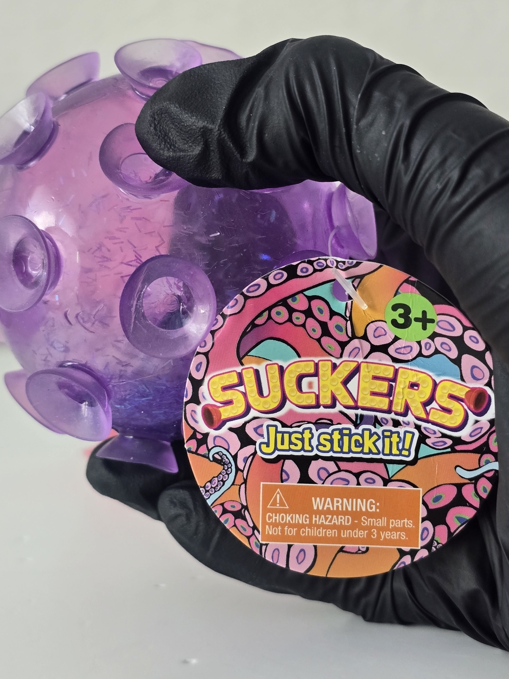 Suckers Suction Ball Fidget Toy Purple 3+ NWT Stick To Walls
